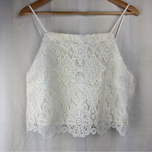 Abercrombie White Lace Women’s Tank NWT